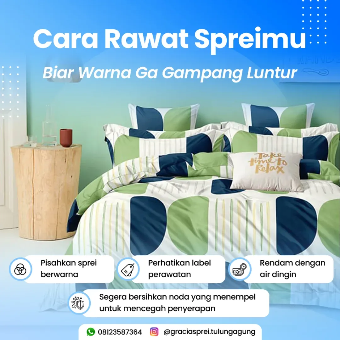 <p>Merawat sprei kini sangatlah mudah tetapi tidak